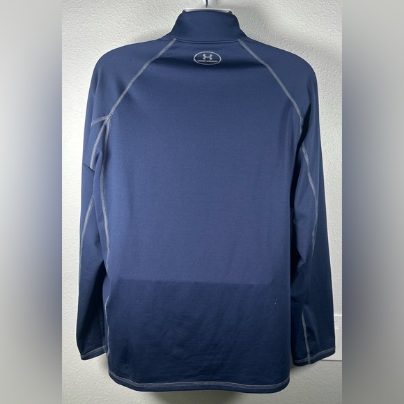 Under Armour Men’s Navy ColdGear Quarter Zip Pullover Size Large - Picture 3 of 9